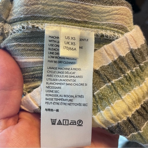 Free People Jones Beach Wide Leg Striped Drawstring Pants XS - Picture 8 of 13